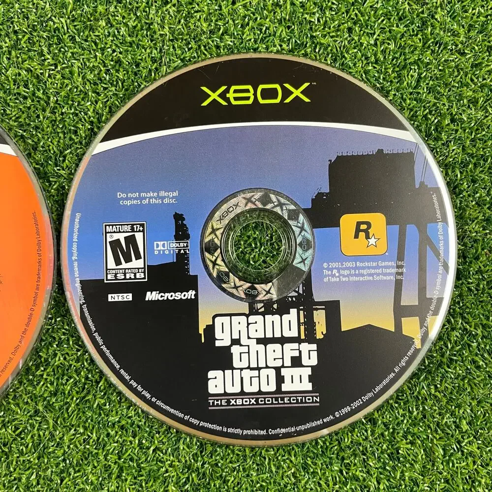 Lot of Microsoft Xbox Grand Theft Auto:Vice City &Grand Theft Auto III Disc Only